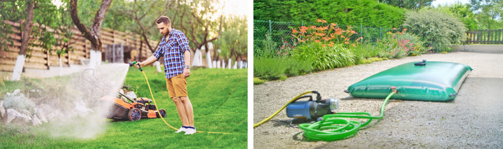 arrosage jardin avec réserve d'eau