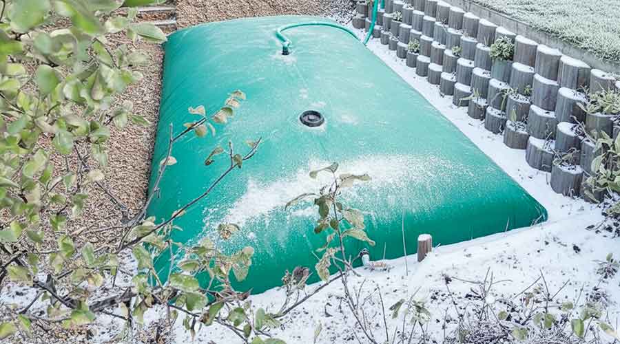 hiverner une citerne d'eau de pluie