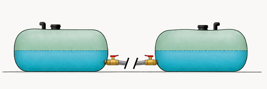 connecter deux citernes souples entre elles